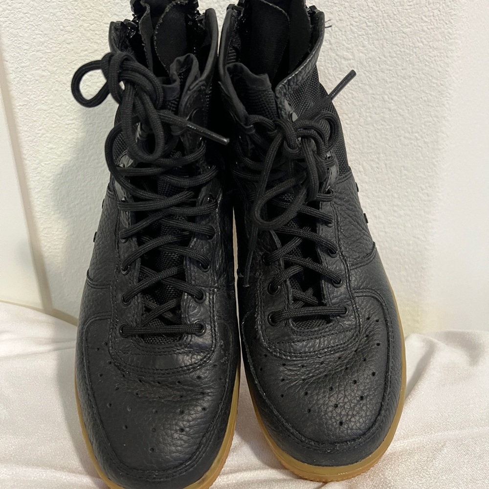 Nike Air Force 1 Mid GS Black with Gum Sole AJ0424-001